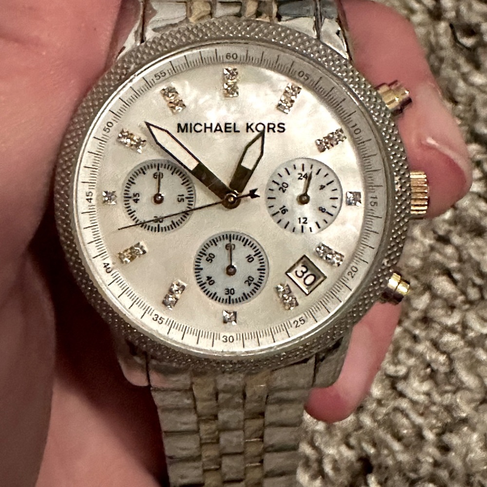 Two toned MK watch